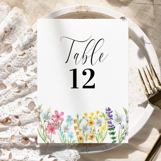 Wilde Bloemen Bruidsboeket Weide Bloem Tafelnummer