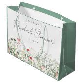 Wilde bloemen bruidsfeestje groot cadeauzakje (Achterkant Gekanteld)