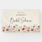 Wilde bloemen bruidsfeestje spandoek (Horizontaal)