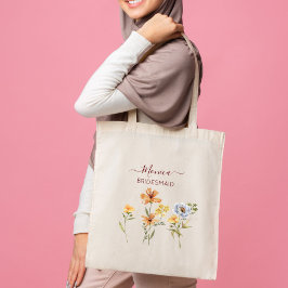 Wilde bloemen bruidsmeisje geschenken bruids parti tote bag