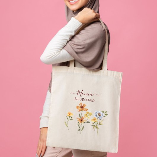 Wilde bloemen bruidsmeisje geschenken bruids parti tote bag