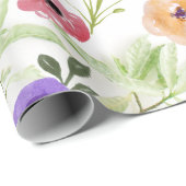 Wilde Bloemen Bruidsmeisjesfeest Trouwdag Verjaard Cadeaupapier (Rol Hoek)