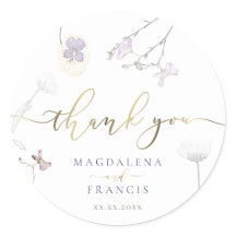 wilde bloemen bruiloft bedankt