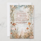 Wilde Bloemen Bruiloft Boho Landelijk Kaart (Voorkant)