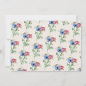 Wilde bloemen bruiloft Boho landelijke bloemenfoto Save The Date (Achterkant)