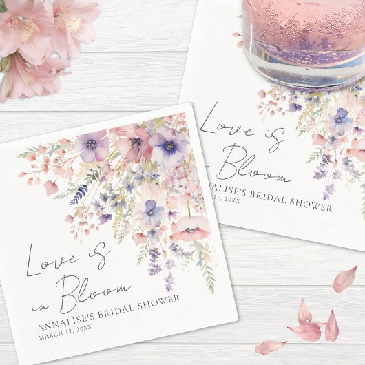 Wilde Bloemen Bruiloft Bruidsfeest Servetten