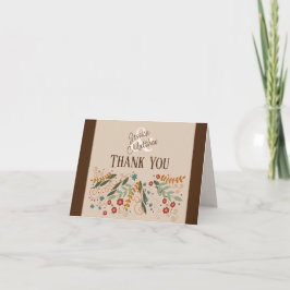 Wilde Bloemen Bruiloft Elegant Mooie Inspiratie Bedankkaart
