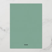Wilde Bloemen Bruiloft Folie Uitnodiging (Achterkant)