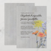 wilde bloemen bruiloft kaart (Voorkant / Achterkant)