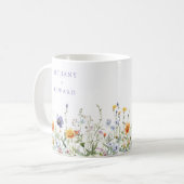 Wilde Bloemen Bruiloft Koffiemok (Voorkant links)