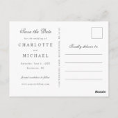 Wilde bloemen bruiloft met foto's op datum briefkaart (Achterkant)