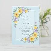 Wilde Bloemen Bruiloft met Himmelsboter Kaart (Staand voorkant)