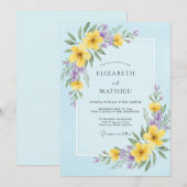 Wilde Bloemen Bruiloft met Himmelsboter Kaart (Voorkant / Achterkant)