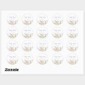 Wilde Bloemen Bruiloft Ronde Sticker (Vel)