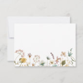 Wilde Bloemen Bruiloft RSVP Kaartje (Achterkant)