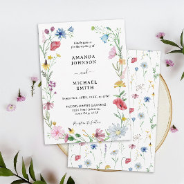 Wilde Bloemen Bruiloft Rustieke Bloemen Kaart