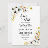 Wilde Bloemen Bruiloft Save The Date (Voorkant)