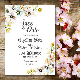 Wilde Bloemen Bruiloft Save The Date