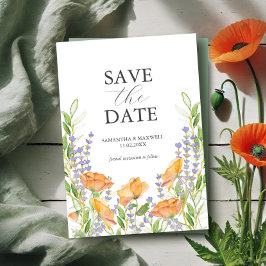 Wilde Bloemen Bruiloft Thema Save The Uitnodiging