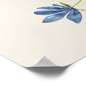 Wilde Bloemen Bruiloft Welkom Bord Poster (Hoek)