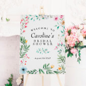 Wilde Bloemen Bruiloft Welkom Bord Poster