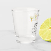 Wilde bloemen bruiloft wil een kans maken shot glas (Links)