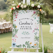 Wilde Bloemen Bruisend Welkom Bord Poster