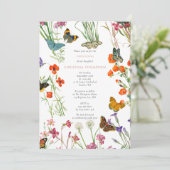 Wilde bloemen Butterflies Christening Baptisme Kaart (Staand voorkant)