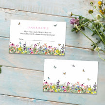 Wilde bloemen Butterflies Diaper Raffle Baby showe