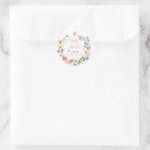 Wilde bloemen Butterflies Waterverf Baby shower Ronde Sticker (Tas)