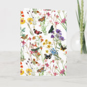 Wilde bloemen Butterflies Wedding Order of Service Programma (Achterkant)