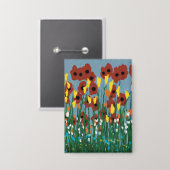 Wilde bloemen button (Voorkant / Achterkant)