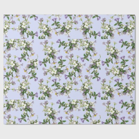 Wilde bloemen cadeaupapier (Vlak)