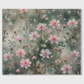 wilde bloemen cadeaupapier (Vlak)