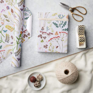 Wilde bloemen cadeaupapier