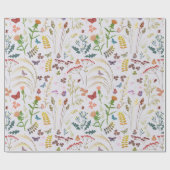Wilde bloemen cadeaupapier (Vlak)