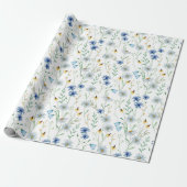 Wilde bloemen cadeaupapier (Uitgerold)