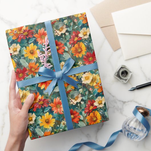  wilde bloemen cadeaupapier (Geschenken)