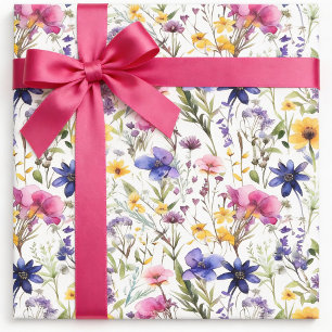 Wilde bloemen cadeaupapier