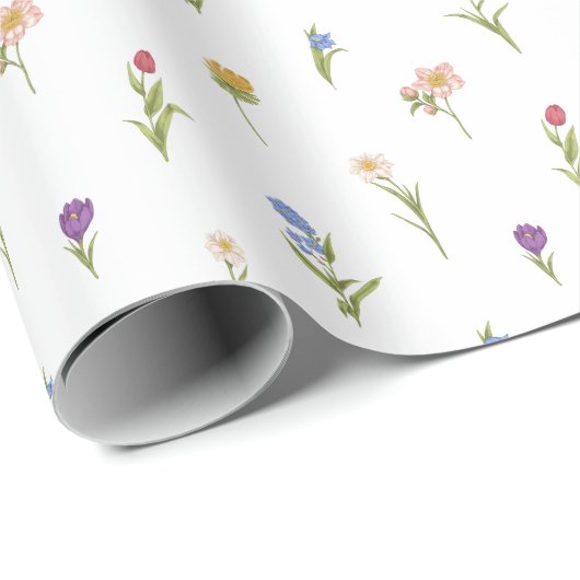 Wilde bloemen cadeaupapier (Rol Hoek)