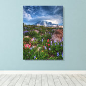 Wilde bloemen canvas afdruk (Insitu (Houten vloer))