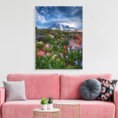 Wilde bloemen canvas afdruk (Insitu (Woonkamer))