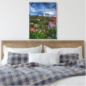 Wilde bloemen canvas afdruk (Insitu (Slaapkamer))