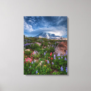 Wilde bloemen canvas afdruk
