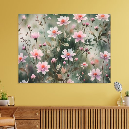  wilde bloemen canvas afdruk (Insitu (Woonkamer))