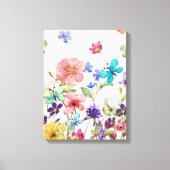 Wilde bloemen canvas afdruk (Voorkant)