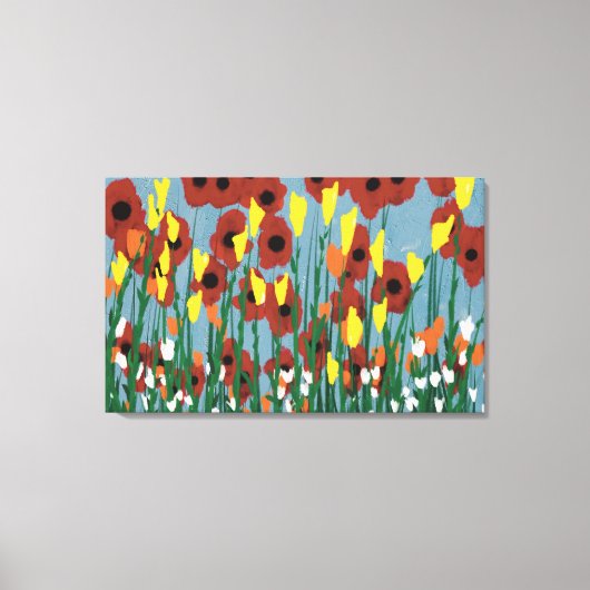 Wilde bloemen canvas afdruk (Voorkant)