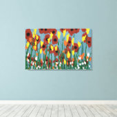 Wilde bloemen canvas afdruk (Insitu (Houten vloer))