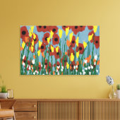 Wilde bloemen canvas afdruk (Insitu (Woonkamer))