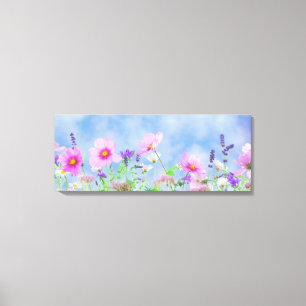 Wilde bloemen canvas afdruk